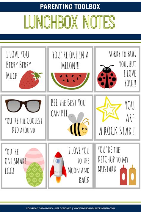 printable lunchbox quotes for kids